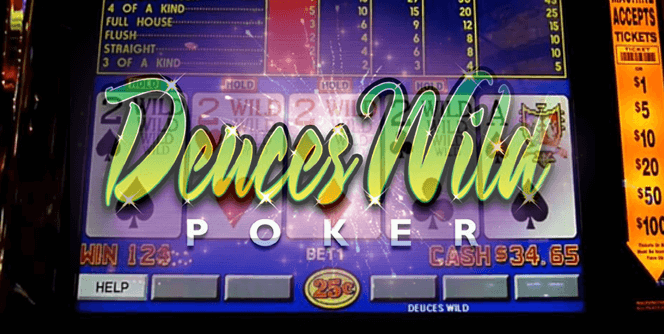 Deuces Wild Video Poker Action Game